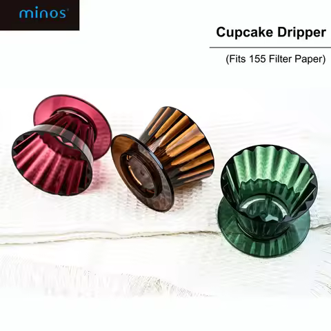 Minos Cupcake Dripper, Pour Over Coffee Dripper, Pour Over Coffee Maker (Fits 155 Filter Paper) - Id