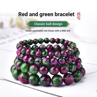 Natural red emerald jade bracelet, red crystal gre Natural Red emerald jade bracelet Red crystal Gre