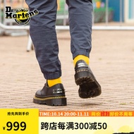 马丁（DR.MARTENS）1461 Bex DS男女秋季双车线光面皮黑色小厚底单鞋 黑色 37