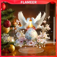 [Flameer] Dove Flower Plaque Table Centerpiece Acrylic 2D Flat Table Decoration for Bedroom