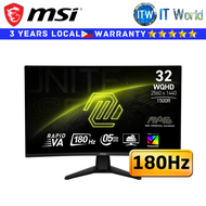 Itw | MSI Monitor MAG 32CQ6FS 32" 2560x1440 WQHD / 180Hz / Rapid VA / 0.5ms GtG