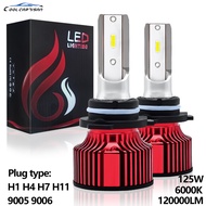 Red Car Headlight Car Headlight Bulb H1 H4 H7 H11 9005 9006 High Headlight Bulb 125W 6000K 120000LM