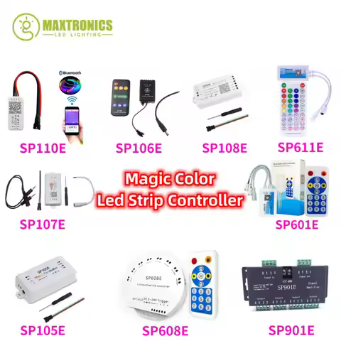WS2812B Magic Color Led Strip Controller WS2811 SK6812 IC With SP105E SP106E SP107E SP108E SP110E SP