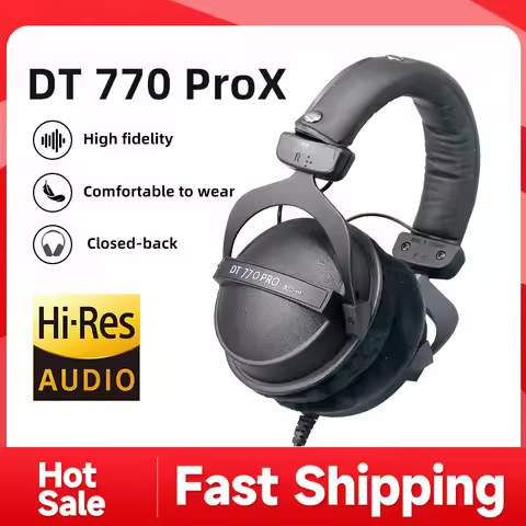 DT770 PRO 80/250 Ohm Closed Back Studio Headphones Premium Velvet Earpads For Accurate Audio Monitor