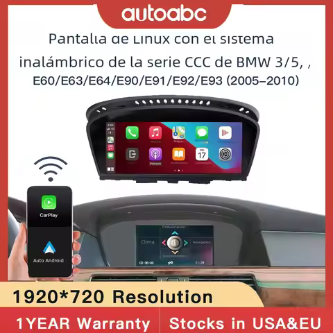 8.9' Linux AUTOABC Wireless CarPlay Android Auto Car Multimedia Radio For BMW 5/3 Series CCC System 