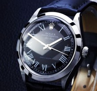 勞力士 Oyster Perpetual Ref, 5500 ROLEX OYSTER Airking 黑色 Roman 錶盤 Men's Automatic Winding