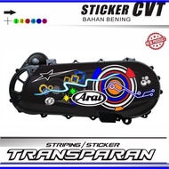 CVT MOTORCYCLE STICKER/ CVT TRANSPARENT STRIPING STICKER CVT CLEAR UV MATERIAL