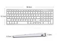 Ultra Slim Wireless Bluetooth Keyboard Compatible for Mac OS/iOS/iPad OS Rechargeable Keyboard for M