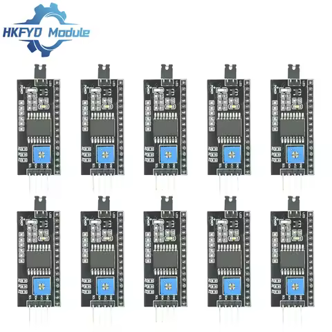 I2C/SPI LCD1602 Adapter Module – PCF8574 for 1602/2004 LCD, 1-10PCS (Serial Interface Converter Boar