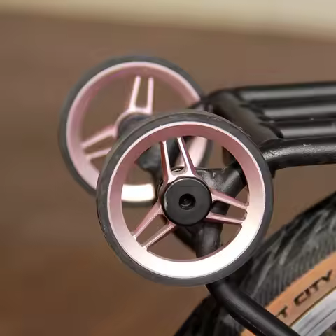 Aluminum Alloy Easy-Roll Wheels for Brompton Folding Bike P-Line Style Ultra-Light & Smooth Upgrade