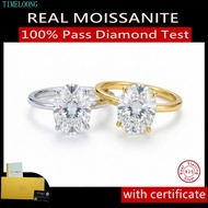 4.5CT Luxury Pigeon Egg Real Moissanite Ring S925 Silver With GRA Certificate Moissanite Diamond Gem