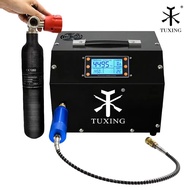 TUXING 4500Psi 300Bar PCP Air Compressor LCD Display Digital Control System Auto Stop High Pressure 