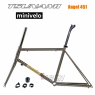 TSUNAMI Minivelo Angel 451 ultralight road bike frame 20 inch steel frame Renault 520 with chrome mo
