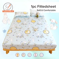 Dansunreve Fitted Bedsheet Garterized Edge Lovely Brown Bears Bed Sheet Dogs Print Mattress Protector Single Queen King Size And Pillowcase