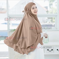 Khimar Kalya 2 Layer Jumbo XL Syari non Pet Tali Jilbab Hijab Instan Kerudung Murah Terbaru 2023