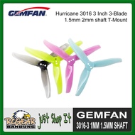 Gemfan Hurricane 3016 3in 3-Blade 1.5mm 2mm shaft Propeller for Drones