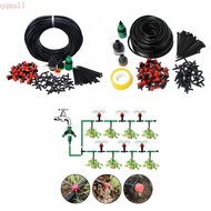 QQMALL Garden Drip Irrigation Kit, 30Pcs Adjustable Nozzles DIY Automatic Watering System, Sprinkler Emitters Tubing Hose 25m Patio Misting Plant Watering System Farmland