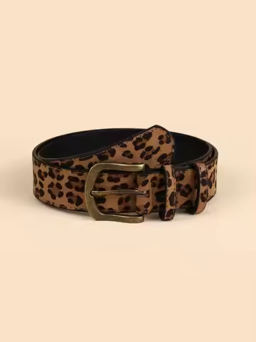 Boho Style PU Leather Belt Leopard Print Multi Color Available Women Dress Slim Fit Women Dress Cust