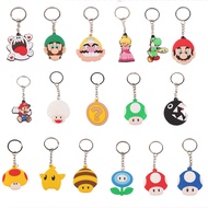 Super Mario Bros Keychain Soft PVC Keyring For Kids Party Gift