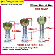 Skru Nat Tayar Wheel Bolt And Nut For Perodua Kancil Kenari Kelisa Viva Kembara Rusa Myvi Alza