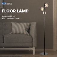 L&E โคมไฟตั้งพื้นสไตล์โมเดิร์น ช่อโคมแบบแก้ว 3 ช่อ FSG25-023