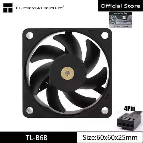 Thermalright TL-B6B Chassis Cooling Fan, 60x60x25mm/3200RPM Low Noise and high-performance Computer 