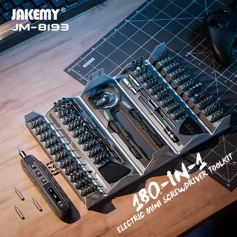 JAKEMY JM-8193 180-in-1 Electric Mini Precision Screwdriver Toolkit Multifunctional for Repair Phone
