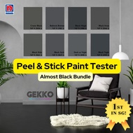 Paint Sample - 8 Pcs Almost Black Bundle - GEKKO Peel And Stick Nippon Paint Tester / Paint Sample