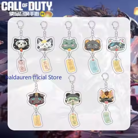 NEW Anime Call of Duty Mobile Keegan Konig Ghost Wind Chimes Acrylic Keychain Student Backpack Penda