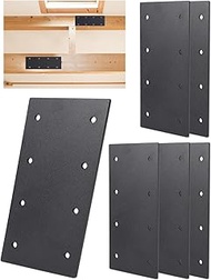 Black Flat-Straight Mending Bracket Plate - Thickness 2.9mm, 9¼"L x 4½"W Steel Joint Flat Mending Re