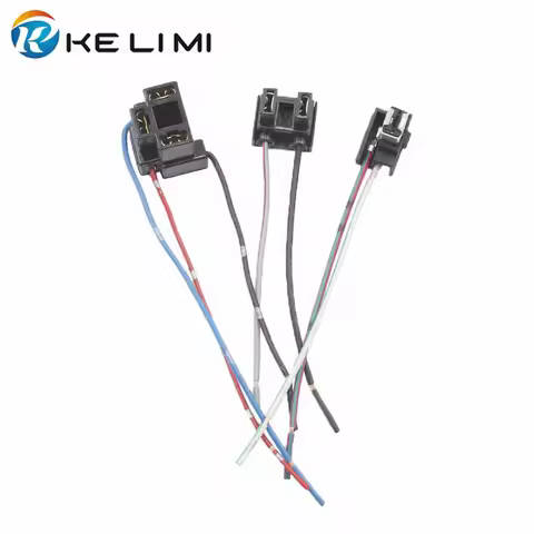 KE LI MI H1 H4 H7 Female Adapter Sockets pigtail Harness Plug Connector For H1 H4 H7 halogen hid led