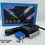 เลเซอร์พกพา เลเซอร์น้ำเงินแรงสูงเลเซอร์ฟ้า50000mWเป็นลำแสงชัดๆๆbluelaserB008ชาร์จถ่าน B007 ชาร์จUSB
