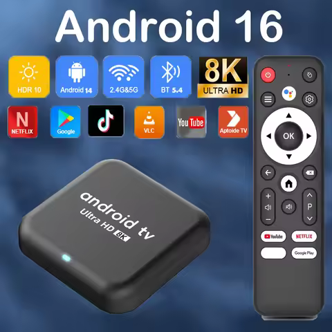Android 16 Smart TV Box Q18 Media Player Google Voice Assistant Rackchip RK3518 8G+256G Storage Dual
