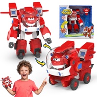 Super Wings Toys, 7 Inch Jett's Super Mecha Transforming Robot, Transforming from Toy Plane to Robot