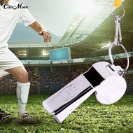 Coach Whistle with Lanyard Loud Crisp Sound Solid Color Neck-hanging High Decibel Football Game Stainless Steel Soccer Basketball Referee Whistle Sports Supplies