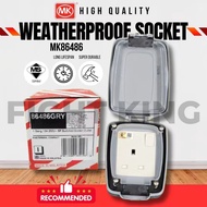 (SIRIM) MK86486 Masterseal Compact 13A IP66 Weatherproof Switch Socket (Grey)