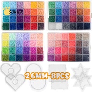 Refill Fuse Beads 40000 Pcs 2.6mm Fuse Beads 96 Colors Bulk Assorted Multicolor Fuse Beads for Kids 