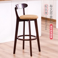 Solid wood bar chair back chair Nordic bar table chair chair high stool bar stool modern simple high