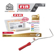 Home Essential 10 Pcs FIA 4" Professional Mini-Roller Cover Refill Mohair (5mm Pile Length) -FIA4205