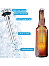 2入組啤酒冷卻棒，不銹鋼啤酒冷卻棒，8.46英寸飲料冷卻棒，可重複使用的酒杯冷卻器，適用於啤酒愛好者