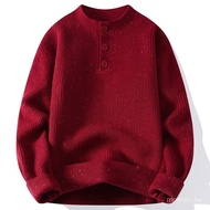 2025 Round Neck Sweater Men's Autumn Winter Warm Top Inner Bottoming Sweater X0AJ