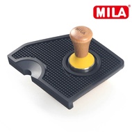 MILA 櫸木色彩矽膠填壓器51mm-黃+梯柱咖啡填壓墊