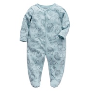 Newborn Romper Cotton Long Sleeve Cute Print Romper Clothes