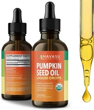 Organic Pumpkin Seed Oil for  Health, Hormone Balance, Hair Health - Pumpkin Oil Supports Hair and E