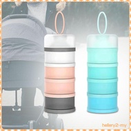 [HelleryabMY] 2Pcs Protein Powder Containers 4 Compartments Practical Protein Powder Dispensers Milk