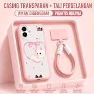 2 In 1+Tail Cat Heart Cartoon Used Casingbebas iphone 17 Pro Max 13 Pro Max15 Pro Max 11 14 Pro Max 