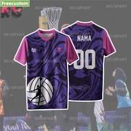 [  ]2025NEW Volleyball Fresh Design Volleyball Jersey Custocm Name Baju T-Shirt Lelaki Malaysia Team
