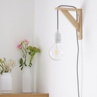 SIKU Minimalist Rustic Dutch Teak Wood Hanging Lamp Angle Bracket