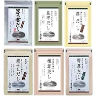 【Made in Japan】Kayanoya Dashi Trial Set of 6 types (Kayanoya Dashi, Vegetable Dashi, Shiitake Mushroom Dashi, Niboshi Dashi, Kelp Dashi, Chicken Dashi)
