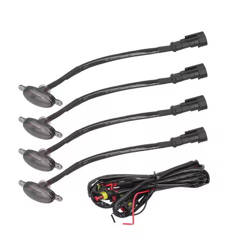 Car Front Led Grille Light Universal Amber White 4Led Daytime Running Lamp For Raptor Style Cars Pic